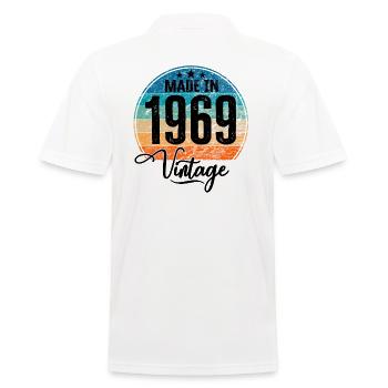 Millésime Fabriqué en 1969 Année de naissance 1969 Anniversaire - Polo Homme - blanc - Dos - Kai (181cm)