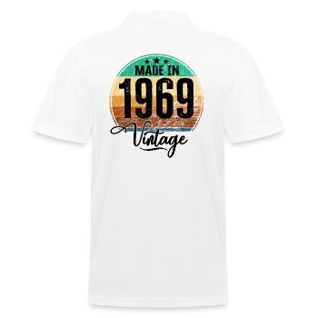 Millésime Fabriqué en 1969 Année de naissance 1969 Anniversaire - Polo Homme - blanc - Dos - Kai (181cm)