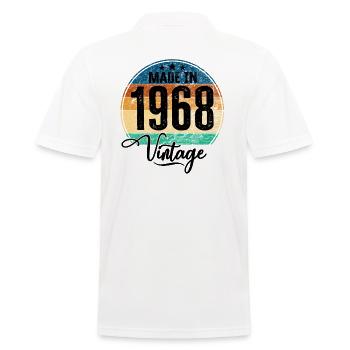Vintage Fabriqué en 1968 Année de naissance 1968 Anniversaire - Polo Homme - blanc - Dos - Kai (181cm)
