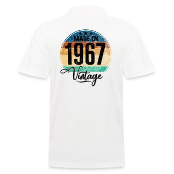 Vintage Fabriqué en 1967 Année de naissance 1967 Anniversaire - Polo Homme - blanc - Dos - Kai (181cm)