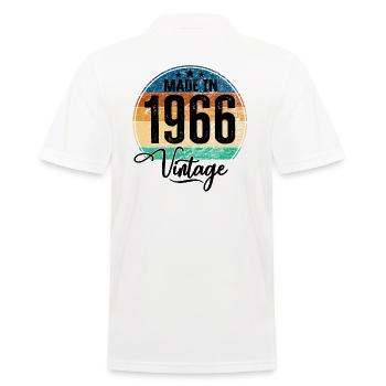 Vintage Fabriqué en 1966 Année de naissance 1966 Anniversaire - Polo Homme - blanc - Dos - Kai (181cm)