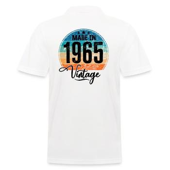Millésime Fabriqué en 1965 Année de naissance 1965 Anniversaire - Polo Homme - blanc - Dos - Kai (181cm)