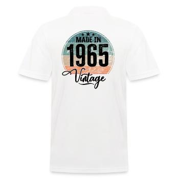 Millésime Fabriqué en 1965 Année de naissance 1965 Anniversaire - Polo Homme - blanc - Dos - Kai (181cm)