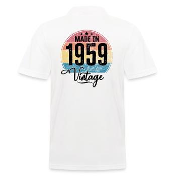 Millésime Fabriqué en 1959 Année de naissance 1959 Anniversaire - Polo Homme - blanc - Dos - Kai (181cm)