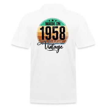 Millésime fabriqué en 1958 Année de naissance 1958 Anniversaire - Polo Homme - blanc - Dos - Kai (181cm)