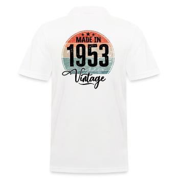 Millésime fabriqué en 1953 Année de naissance 1953 Anniversaire - Polo Homme - blanc - Dos - Kai (181cm)