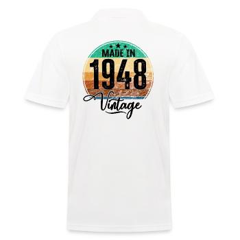 Millésime fabriqué en 1948 Année de naissance 1948 Anniversaire - Polo Homme - blanc - Dos - Kai (181cm)