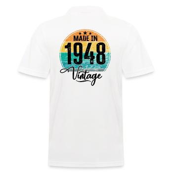 Millésime fabriqué en 1948 Année de naissance 1948 Anniversaire - Polo Homme - blanc - Dos - Kai (181cm)