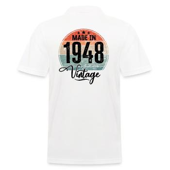 Millésime fabriqué en 1948 Année de naissance 1948 Anniversaire - Polo Homme - blanc - Dos - Kai (181cm)