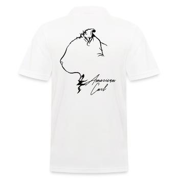 American Curl Profile Cat Cat Wilsigns - Men's Polo Shirt - white - Back - Kai (181cm)