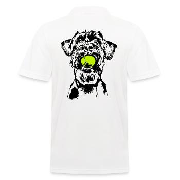 Schnauzer géant Schnauzer chien chien Wilsigns - Polo Homme - blanc - Dos - Kai (181cm)
