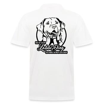 Labbi Ding lustiger Labrador Labbi Spruch Wilsigns - Männer Poloshirt - Weiß - Hinten - Kai (181cm)