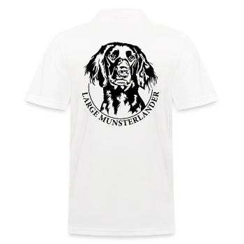 Large Munsterlander Portrait Dog Dogs Wilsigns - Men's Polo Shirt - white - Back - Kai (181cm)