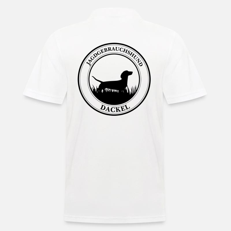 Dackel Jagdgebrauchshund Jagdhunde Wilsigns - Männer Poloshirt - Weiß