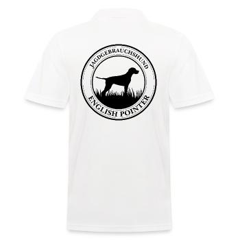 English Pointer Jagdgebrauchshund Hunde Wilsigns - Männer Poloshirt - Weiß - Hinten - Kai (181cm)