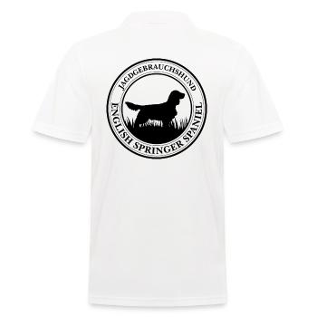 English Springer Spaniel Jagdgebrauchshund Hunde - Männer Poloshirt - Weiß - Hinten - Kai (181cm)