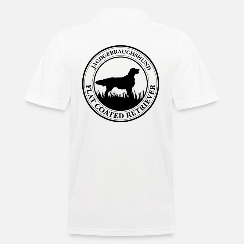 Flat Coated Retriever Jagdgebrauchshund Wilsigns - Männer Poloshirt - Weiß