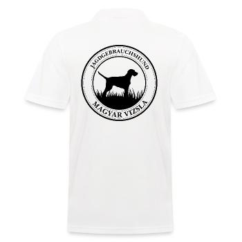 Magyar Vizsla Drahthaar Jagdgebrauchshund Wilsigns - Männer Poloshirt - Weiß - Hinten - Kai (181cm)