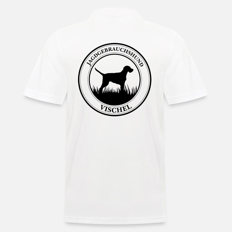 Vischel Drahthaar Jagdgebrauchshund Wilsigns - Männer Poloshirt - Weiß