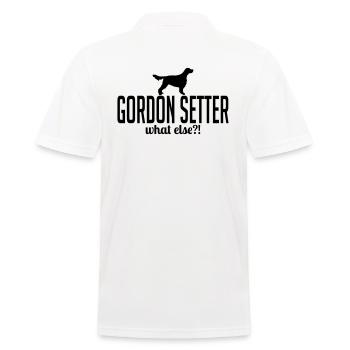 GORDON SETTER what else - Männer Poloshirt - Weiß - Hinten - Kai (181cm)