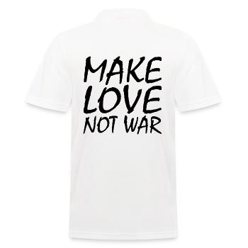 Make love not war - Men's Polo Shirt - white - Back - Kai (181cm)