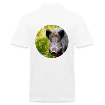 Chasse Chasseur Sanglier DEer Chasse - Polo Homme - blanc - Dos - Kai (181cm)