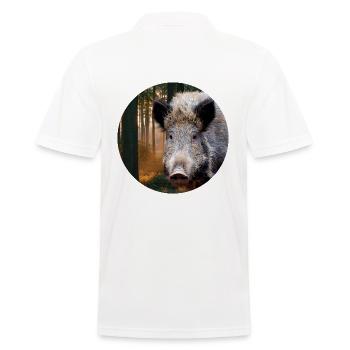 Chasse Chasseur Sanglier DEer Chasse - Polo Homme - blanc - Dos - Kai (181cm)