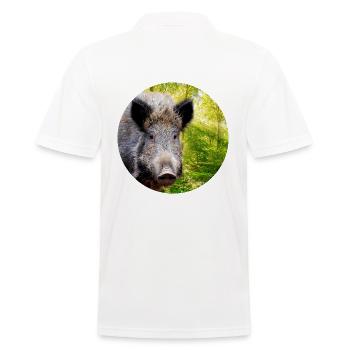 Chasse Chasseur Sanglier DEer Chasse - Polo Homme - blanc - Dos - Kai (181cm)