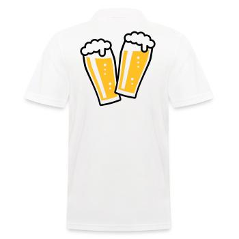 XDoppelter Willie (2) - Men's Polo Shirt - white - Back - Kai (181cm)