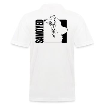 Samoyed Profil Hunde Hund Wilsigns - Männer Poloshirt - Weiß - Hinten - Kai (181cm)