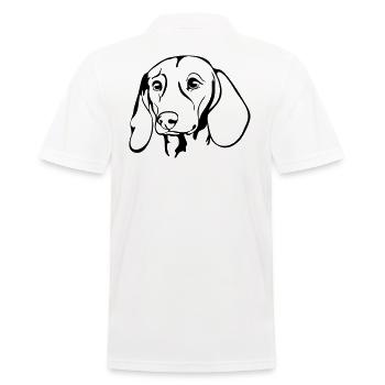 DACKEL DACHSHUND Teckel hunting dogs Wilsigns - Men's Polo Shirt - white - Back - Kai (181cm)