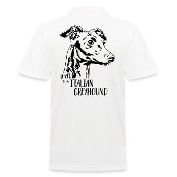 Aimé par un chien GREYHOUND italien disant Wilsigns - Polo Homme - blanc - Dos - Kai (181cm)