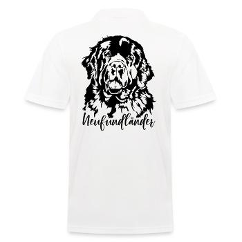 Newfoundland Portrait Dog Dogs Wilsigns - Men's Polo Shirt - white - Back - Kai (181cm)