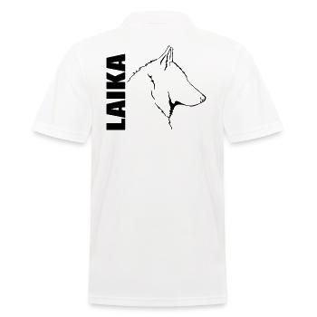 Laika Profil Hunde Hund Wilsigns - Männer Poloshirt - Weiß - Hinten - Kai (181cm)