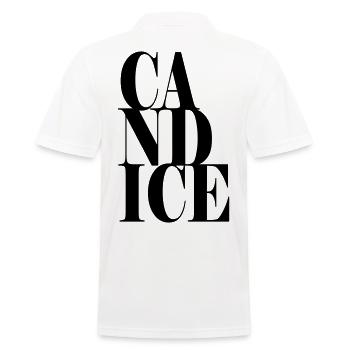 Candice Nom Prénom Police moderne Word Art - Polo Homme - blanc - Dos - Kai (181cm)