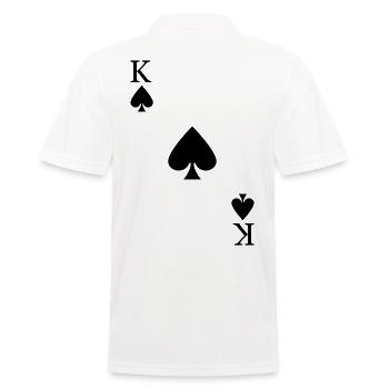 Pik König Spielkarte Kartenspiel Kostüm Karneval - Männer Poloshirt - Weiß - Hinten - Kai (181cm)