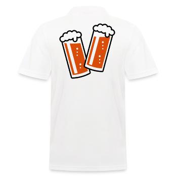 2 Altbiergläser Stoßen An (Bier / Altbier / 2C) - Männer Poloshirt - Weiß - Hinten - Kai (181cm)