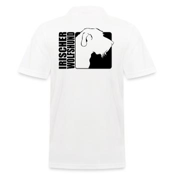 Irish Wolfhound Profile Dog Dogs Wilsigns - Men's Polo Shirt - white - Back - Kai (181cm)