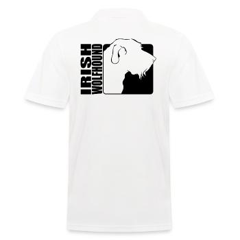 Irish Wolfhound Profil Hund Hunde Wilsigns - Männer Poloshirt - Weiß - Hinten - Kai (181cm)