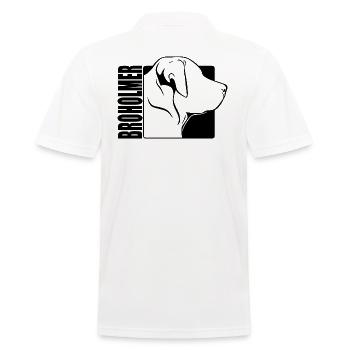 Broholmer Profile Dogs Dog Wilsigns - Men's Polo Shirt - white - Back - Kai (181cm)