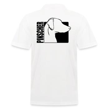 Pinscher Profil Hunde Hund Wilsigns - Männer Poloshirt - Weiß - Hinten - Kai (181cm)