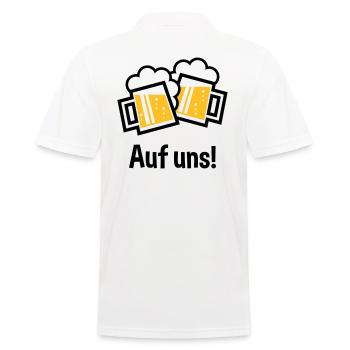 XAufuns! – 2 Bayrische Originale (2) - Männer Poloshirt - Weiß - Hinten - Kai (181cm)