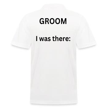 Groom - I was there - Stag Party - Men's Polo Shirt - white - Back - Kai (181cm)