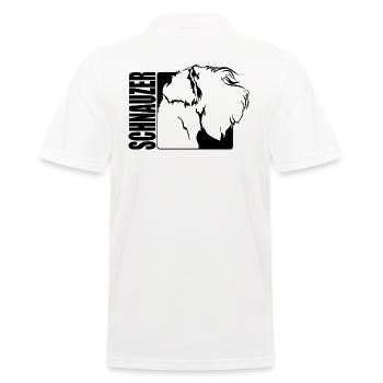 Schnauzer Profile Dogs Dog Wilsigns - Men's Polo Shirt - white - Back - Kai (181cm)