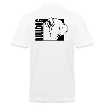Bulldog Profile Dogs Dog Wilsigns - Men's Polo Shirt - white - Back - Kai (181cm)