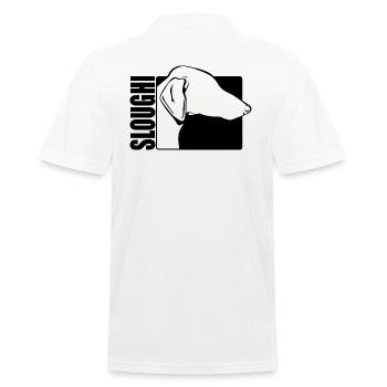 Sloughi Profil Hunde Hund Windhunde Wilsigns - Männer Poloshirt - Weiß - Hinten - Kai (181cm)
