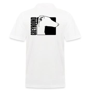 Greyhound Profil Hunde Hund Wilsigns - Männer Poloshirt - Weiß - Hinten - Kai (181cm)