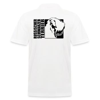 Russischer Schwarzer Terrier Profil Hunde Wilsigns - Männer Poloshirt - Weiß - Hinten - Kai (181cm)
