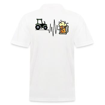 Agriculteur Agriculture Tracteur Véhicule utilitaire Agriculteur - Polo Homme - blanc - Dos - Kai (181cm)