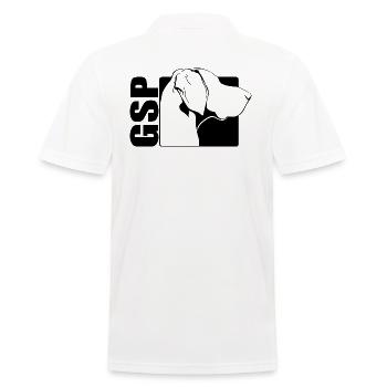 GSP German Shorthaired Pointer Profile Wilsigns - Men's Polo Shirt - white - Back - Kai (181cm)
